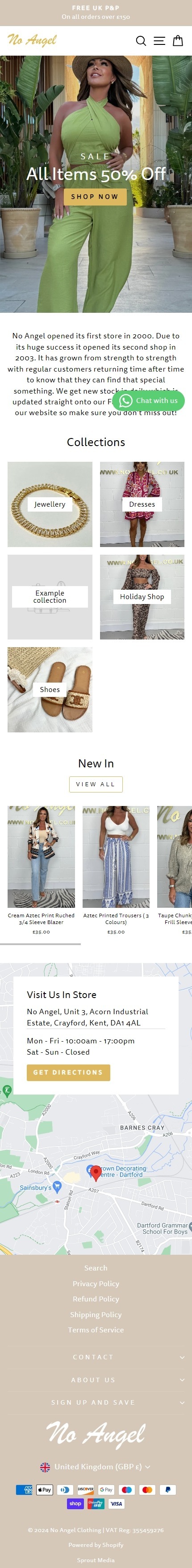 No Angel Website Design